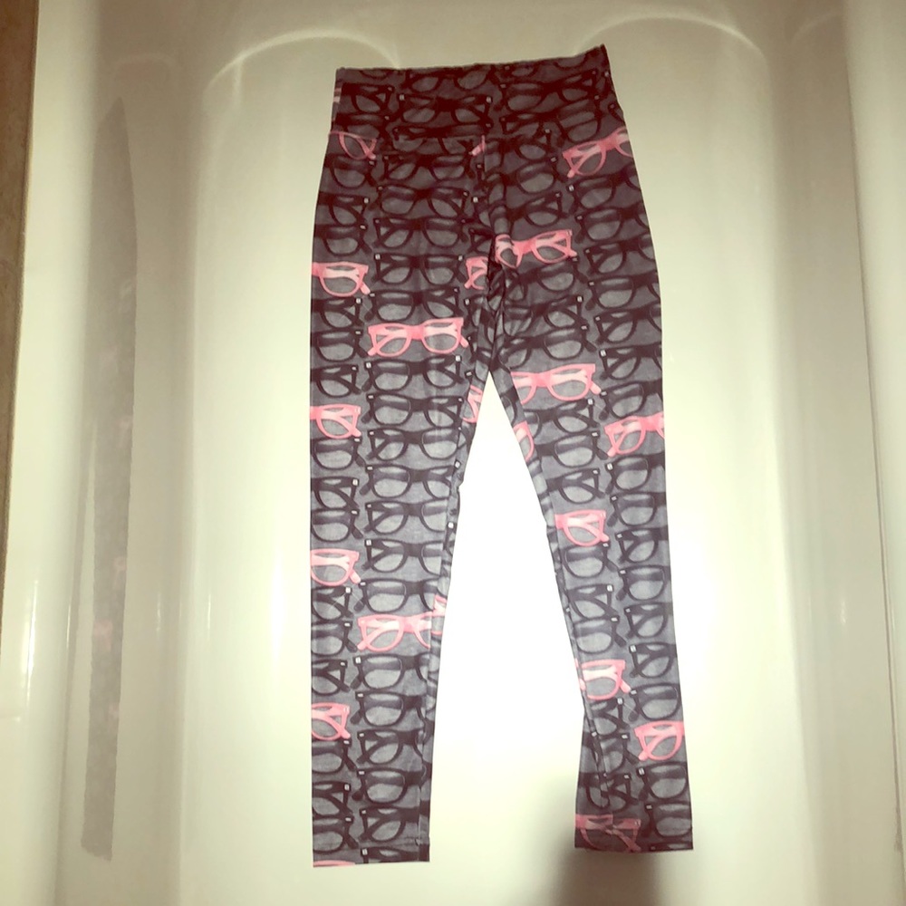 black and pink justice leggings
